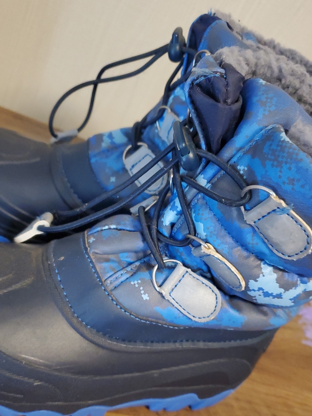 Kids Blue Winter Snow Boots
